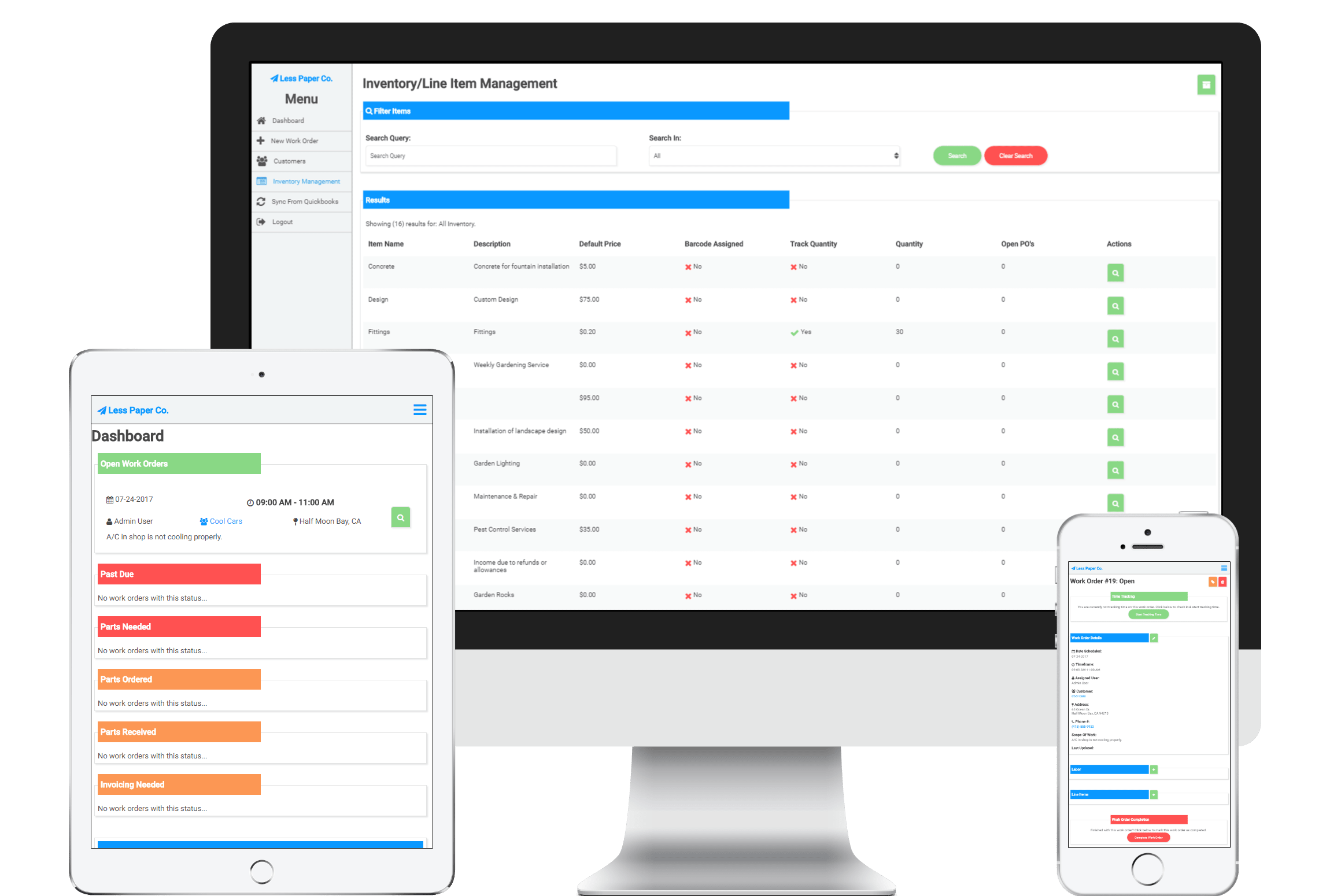 Work Order Mangament System Multiple Devices